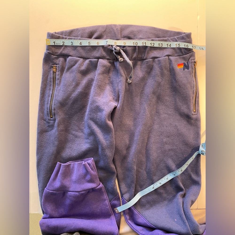 Aviator Nation Color Block Unisex Joggers  X-LARGE  navy/purple - Picture 4 of 8